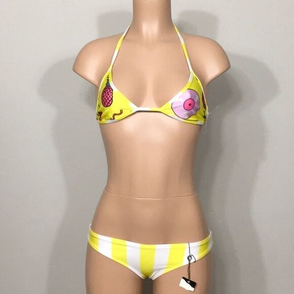 WILDFOX stripe bikini. NWT - Picture 6 of 7